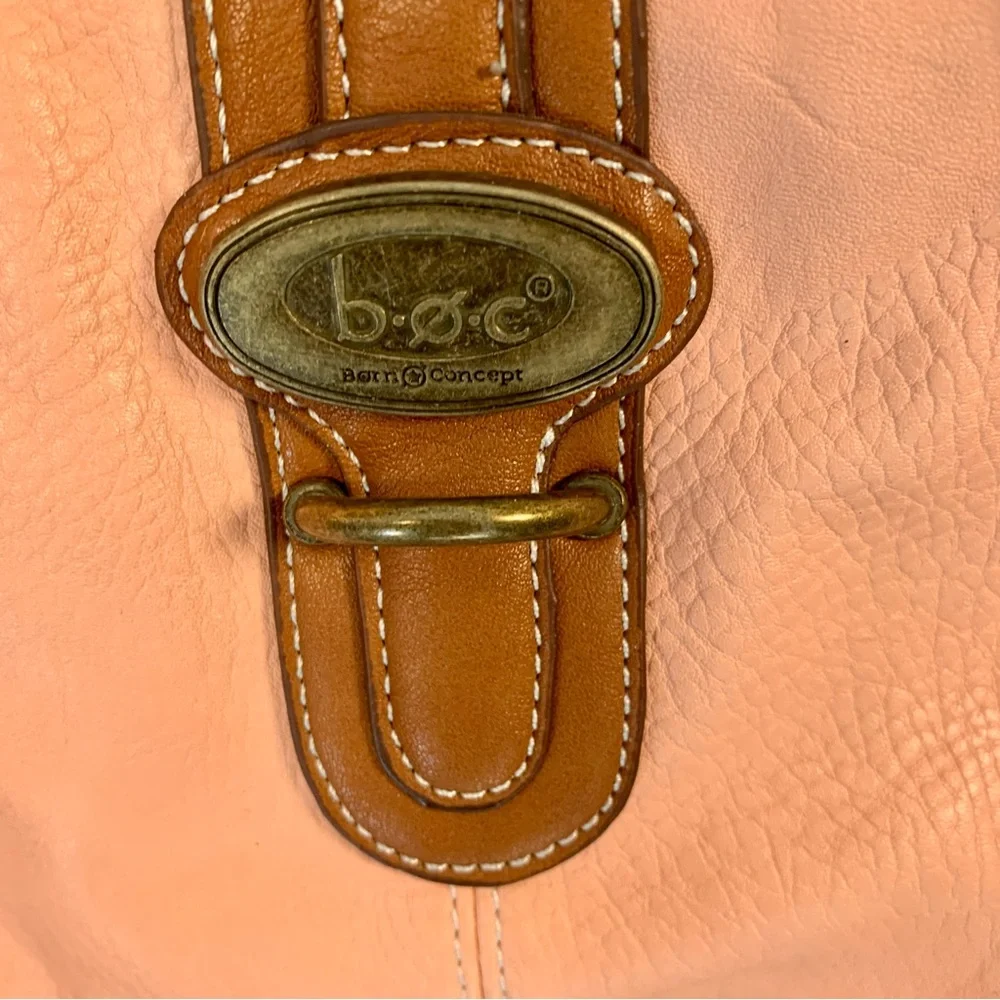 NWT B.O.C. Born of‎ Concept Brown & Peach Crossbody Shoulder Bag Purse Spring